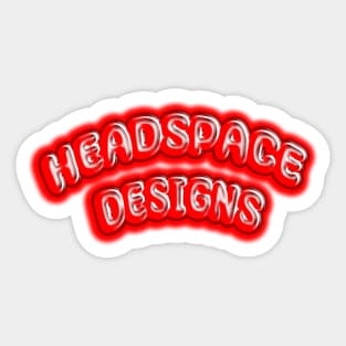 Headspace Designs (Red) Sticker